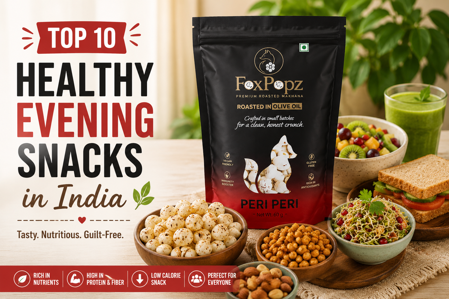 Top 10 Healthy Evening Snacks in India for Guilt-Free Snacking